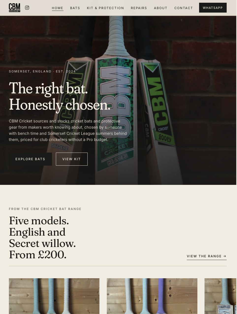 CBM Cricket homepage